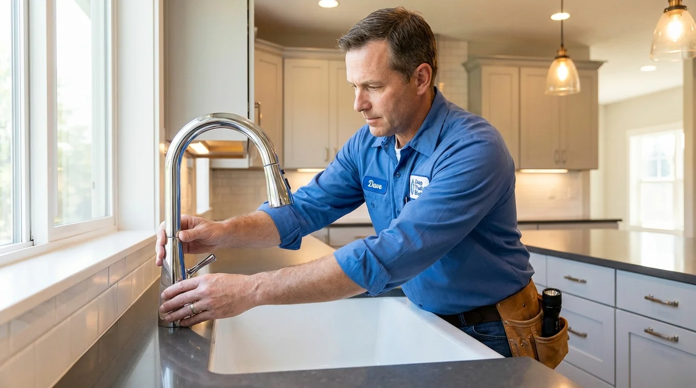 Kitchen faucet installation by Johns Plumbing LLC in Glendale