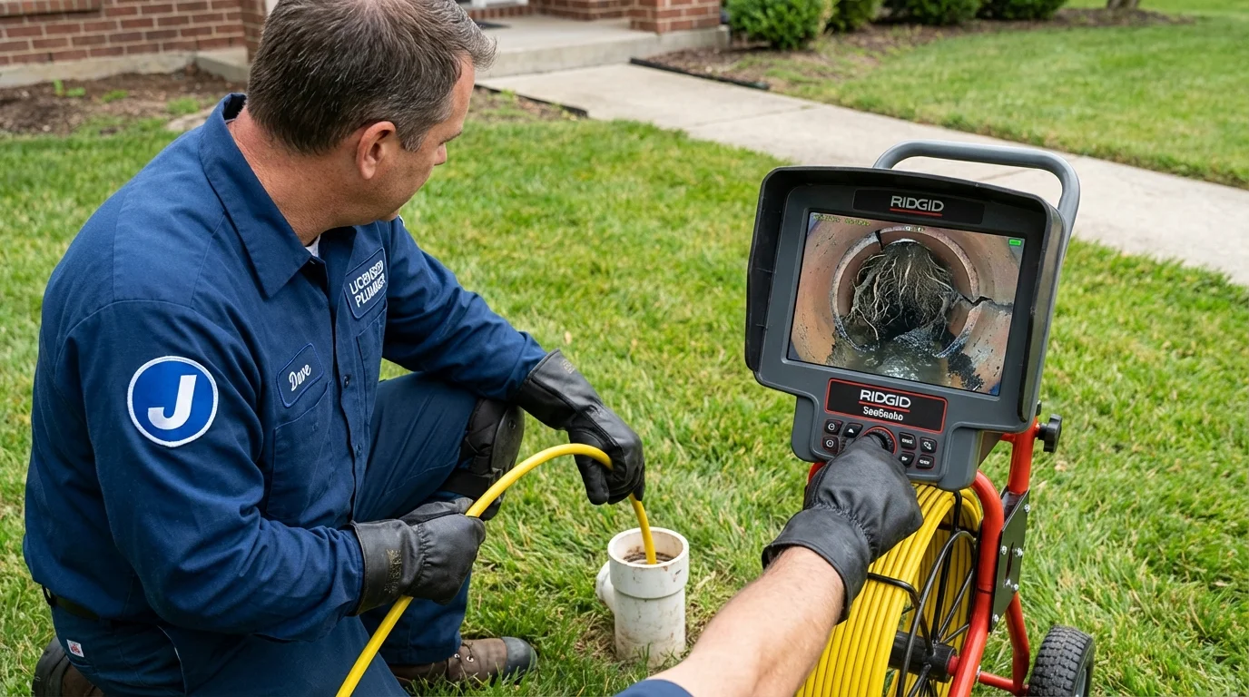 Sewer camera inspection being performed by Johns Plumbing LLC in Glendale